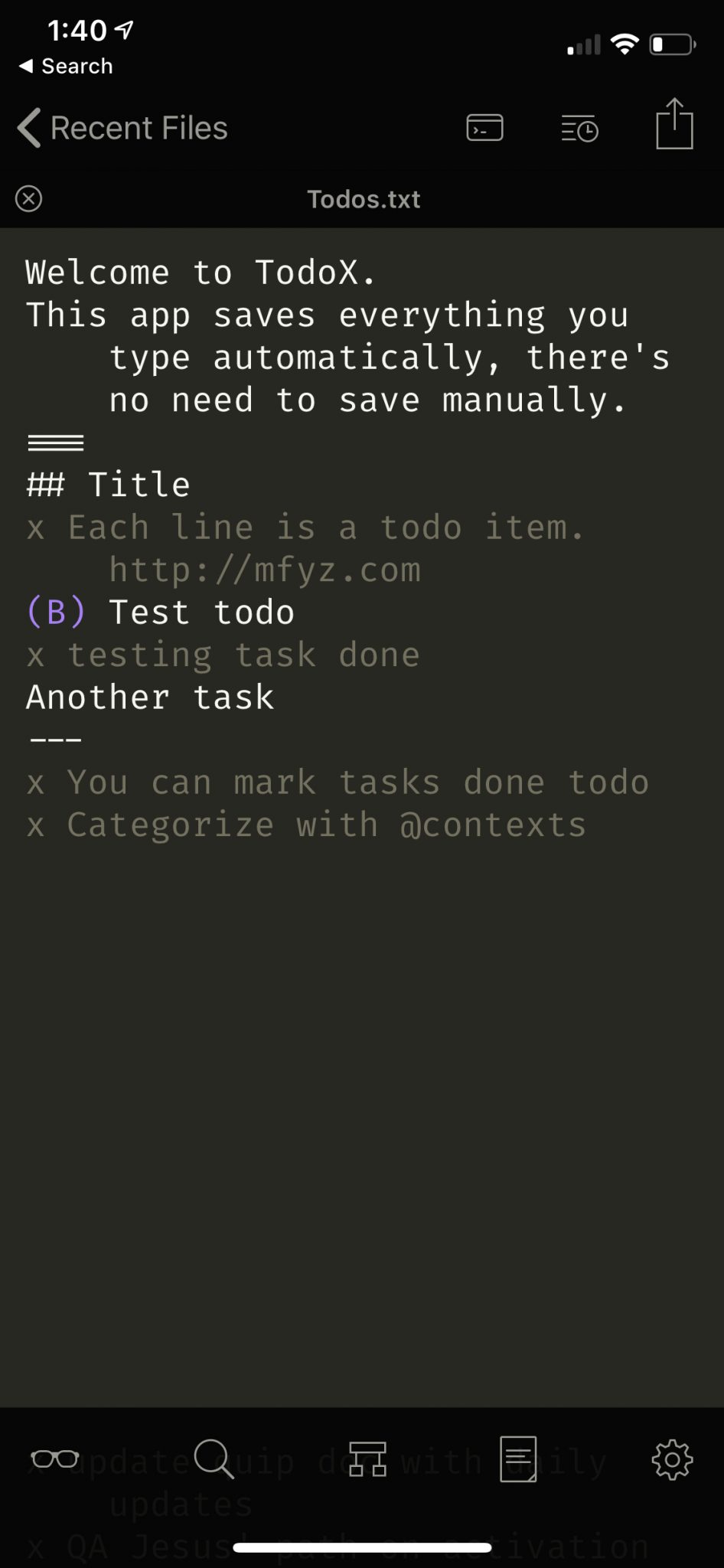 Textastic with Todo.txt